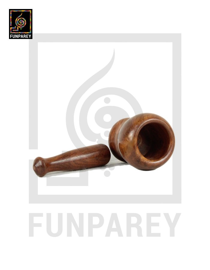Handmade Wooden Mortar and Pestle 6"