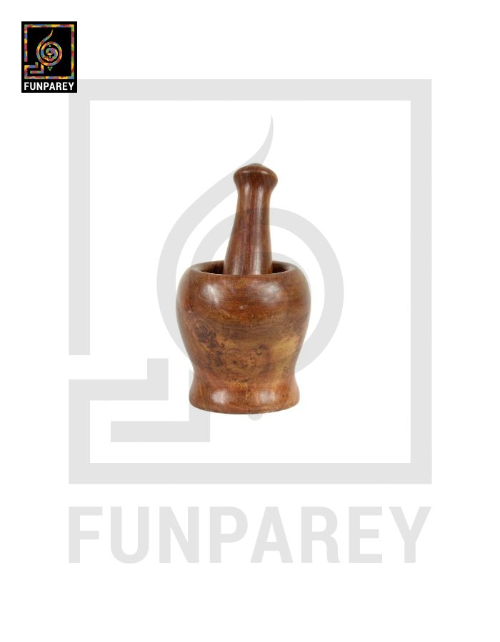Handmade Wooden Mortar and Pestle 6"