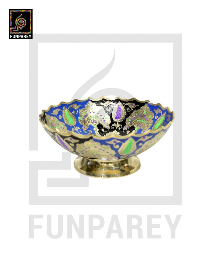Handmade Multicolor 8" Brass Bowl Set (3 Pieces)