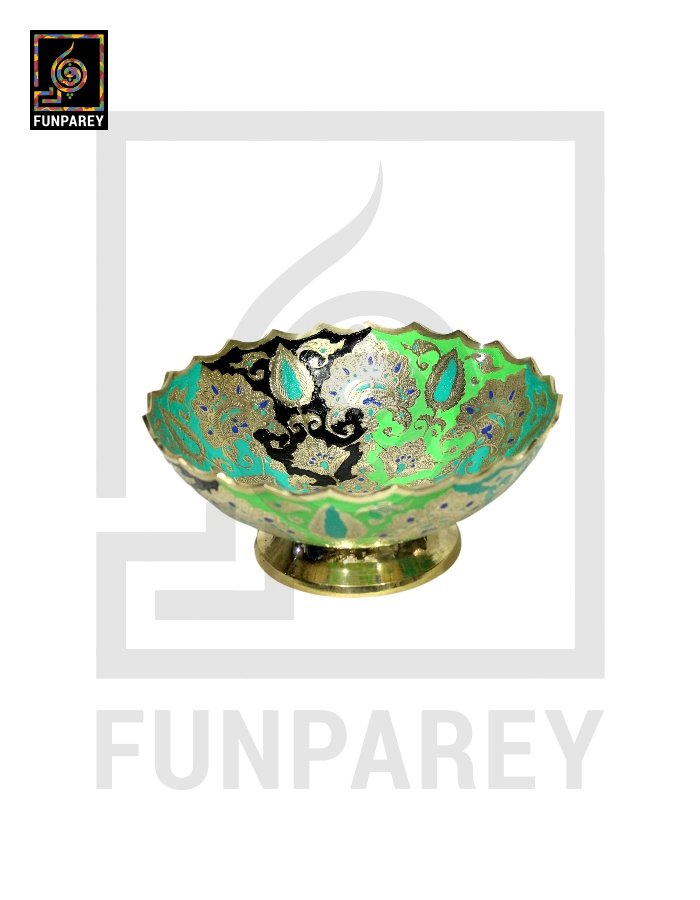 Handmade Multicolor 8" Brass Bowl Set (3 Pieces)