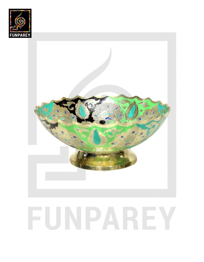 Handmade Multicolor 8" Brass Bowl Set (3 Pieces)
