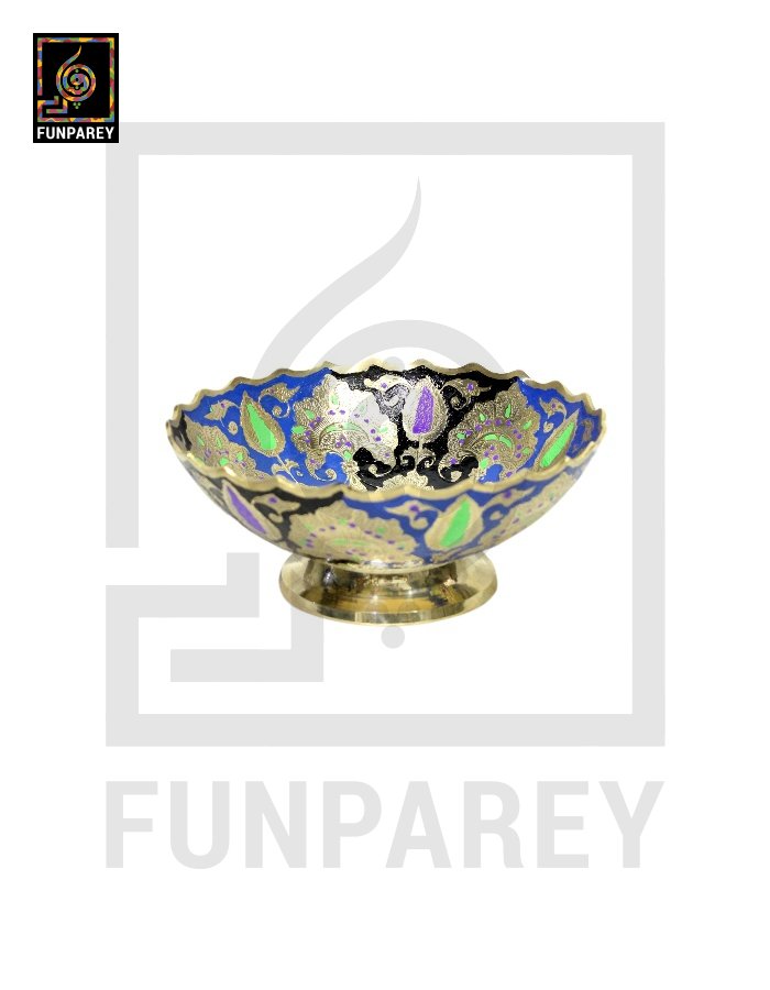 Handmade Multicolor 8" Brass Bowl Set (3 Pieces)