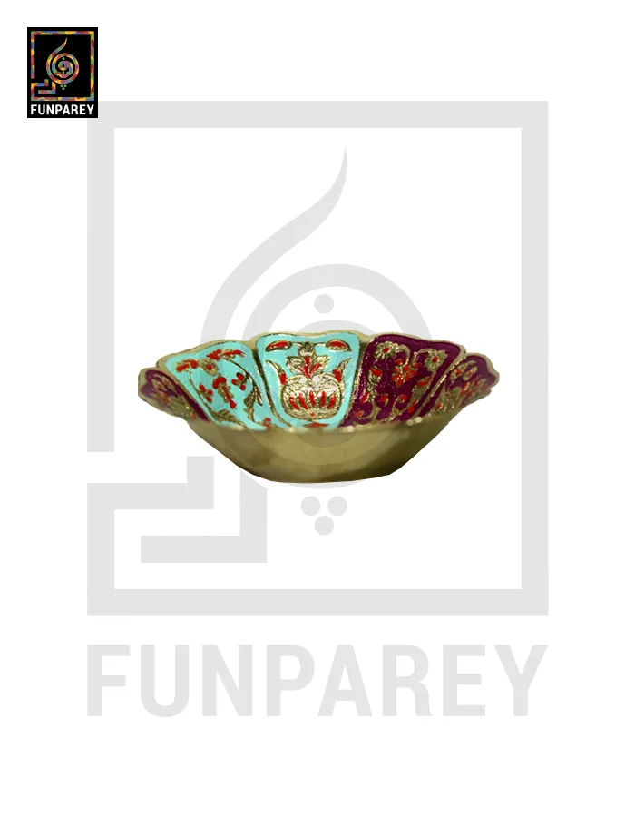 Handmade Decorative 4" Distinct Brass Bowl Set (4 pieces)