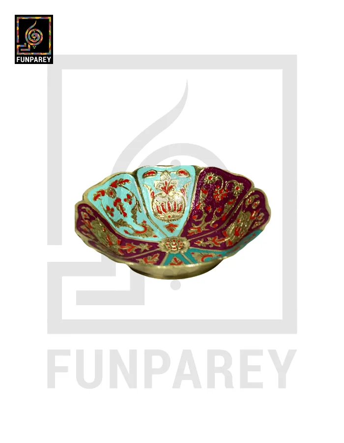 Handmade Decorative 4" Distinct Brass Bowl Set (4 pieces)