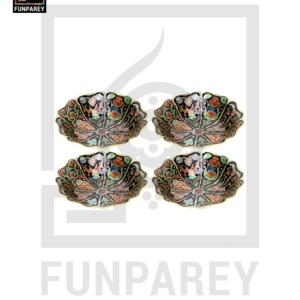 Handmade Decorative 4" Distinct Brass Bowl Set (4 pieces)