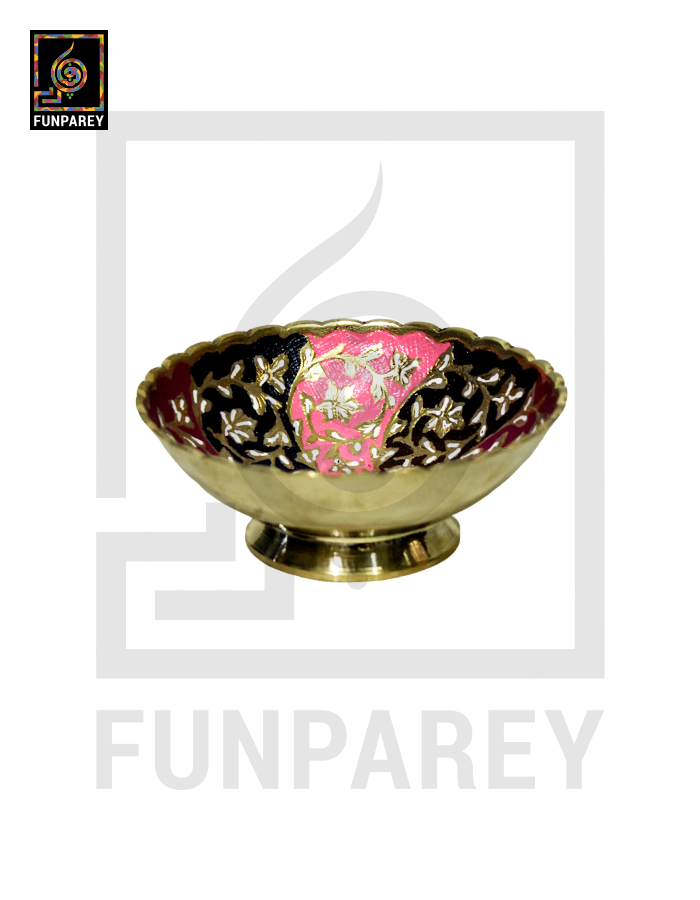 Handmade Decorative 5" Brass Bowl Set (4 Pieces)