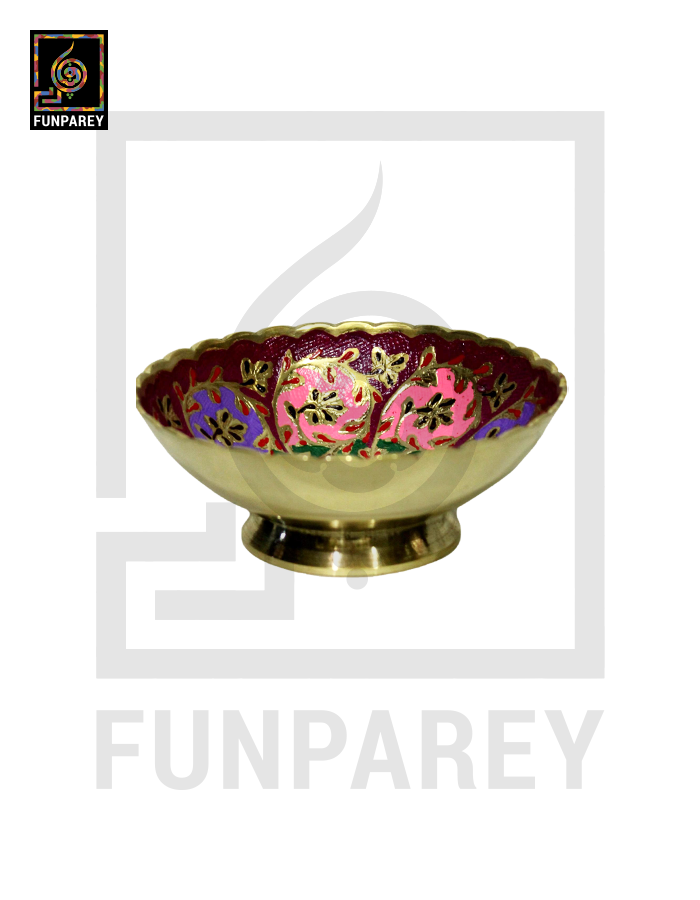 Handmade Decorative 5" Brass Bowl Set (4 Pieces)