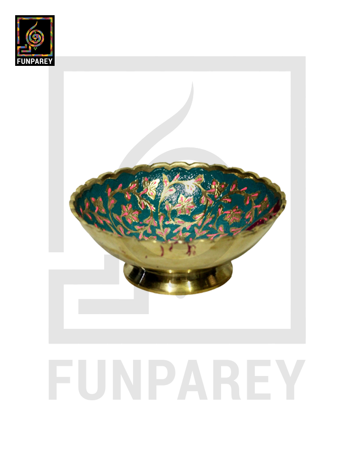 Handmade Decorative 5" Brass Bowl Set (4 Pieces)