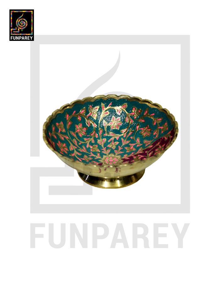 Handmade Decorative 5" Brass Bowl Set (4 Pieces)