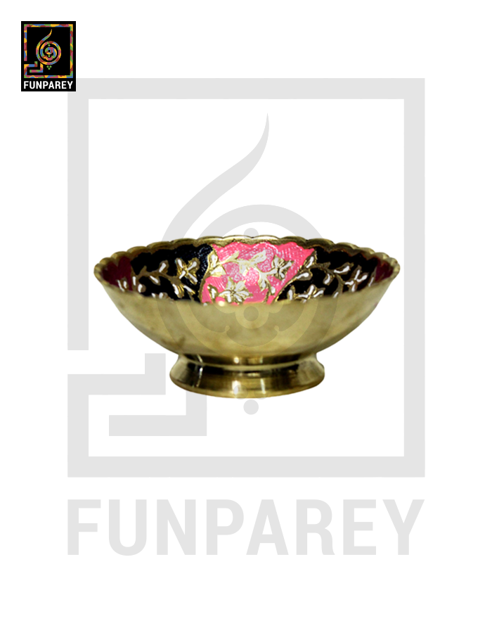 Handmade Decorative 5" Brass Bowl Set (4 Pieces)