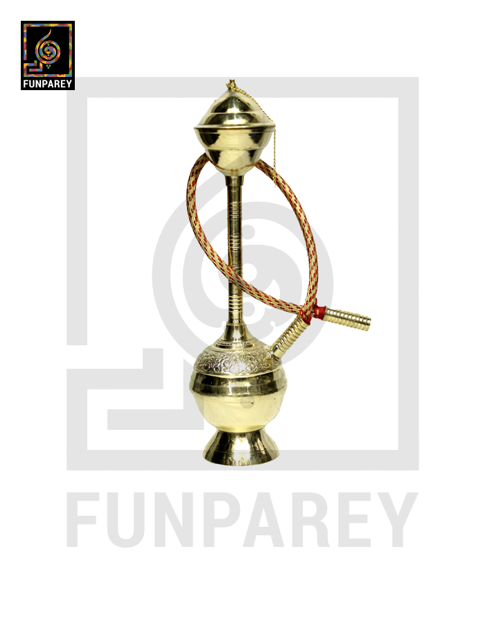 Handmade Vintage Oriental Decorative Hookah Model 14" with Etched Motif