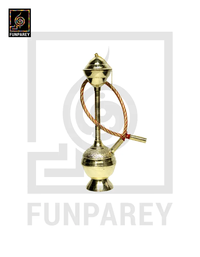 Handmade Vintage Oriental Decorative Hookah Model 12" with Etched Motif
