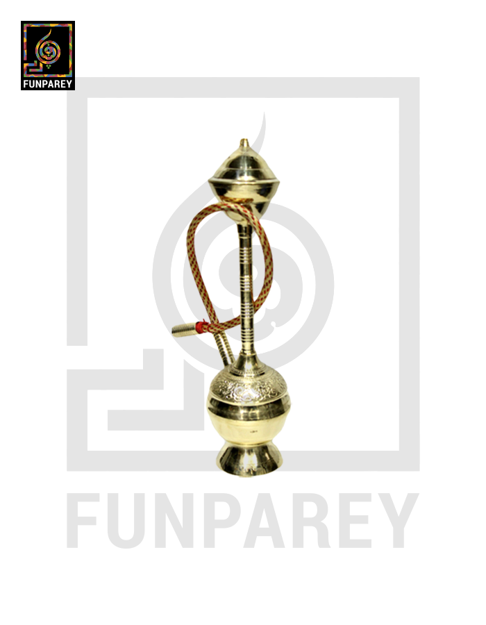 Handmade Vintage Oriental Decorative Hookah Model 12" with Etched Motif