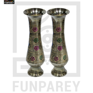 Handmade 12" Brass Vase Pair 'Pastoral Tall'