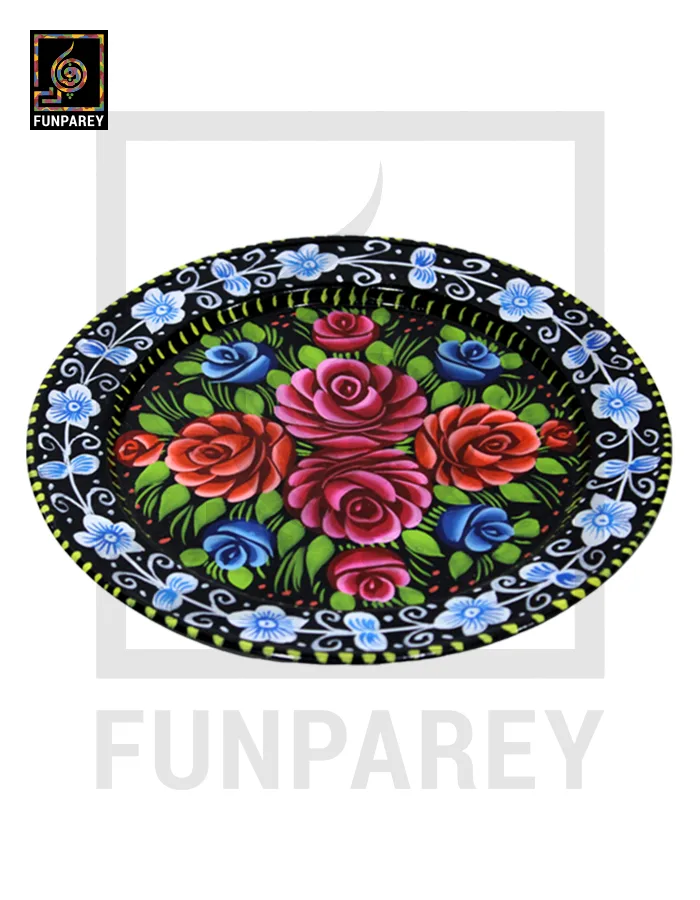 Tamchini Chainak Set (Truck Art Enamelware Tea Set) - Black