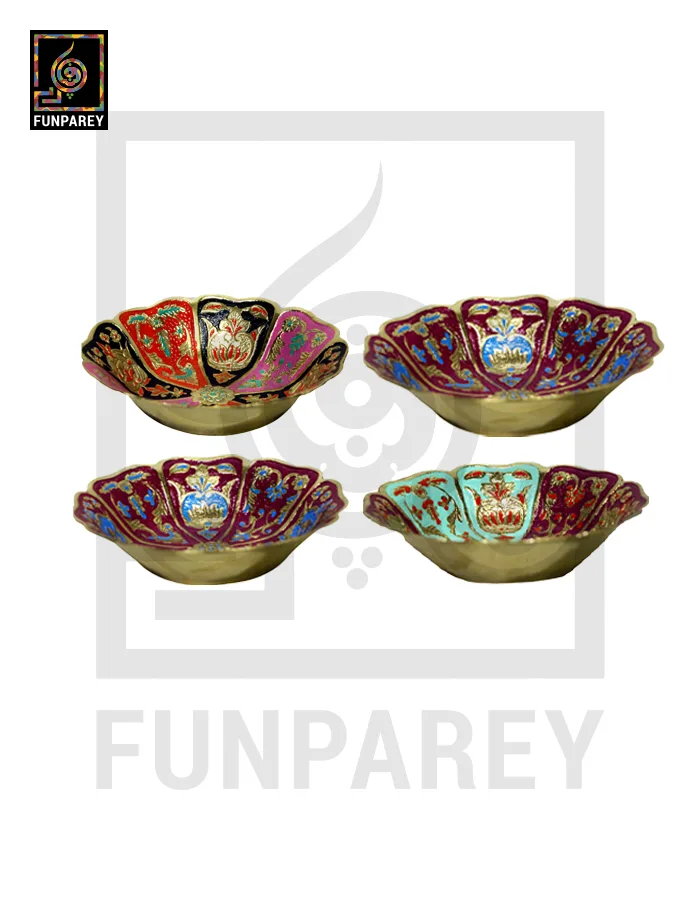 Handmade Decorative 6" Legacy Brass Bowl Set (4 Pieces)
