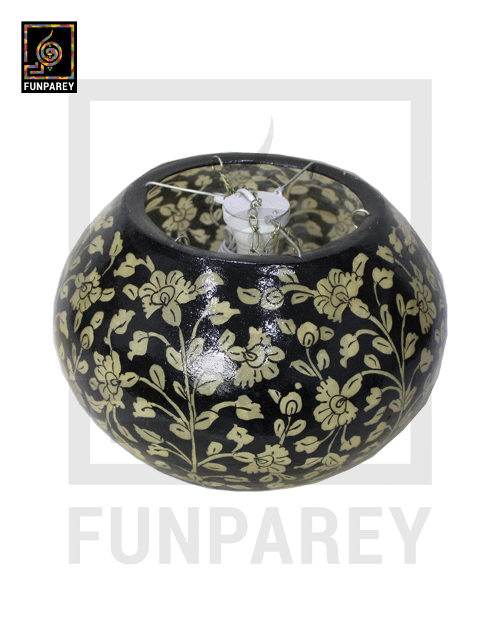 Camel Skin 13" Hanging Lamp "Stygian"