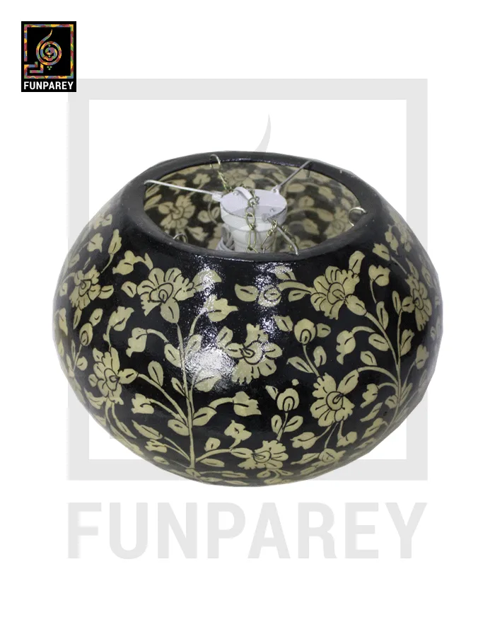 Camel Skin 13" Hanging Lamp "Stygian"