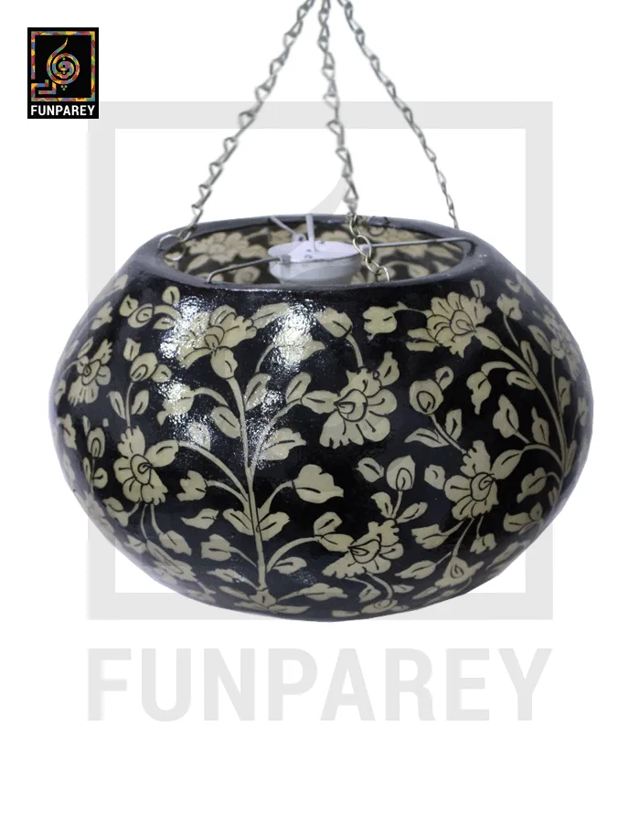 Camel Skin 13" Hanging Lamp "Stygian"