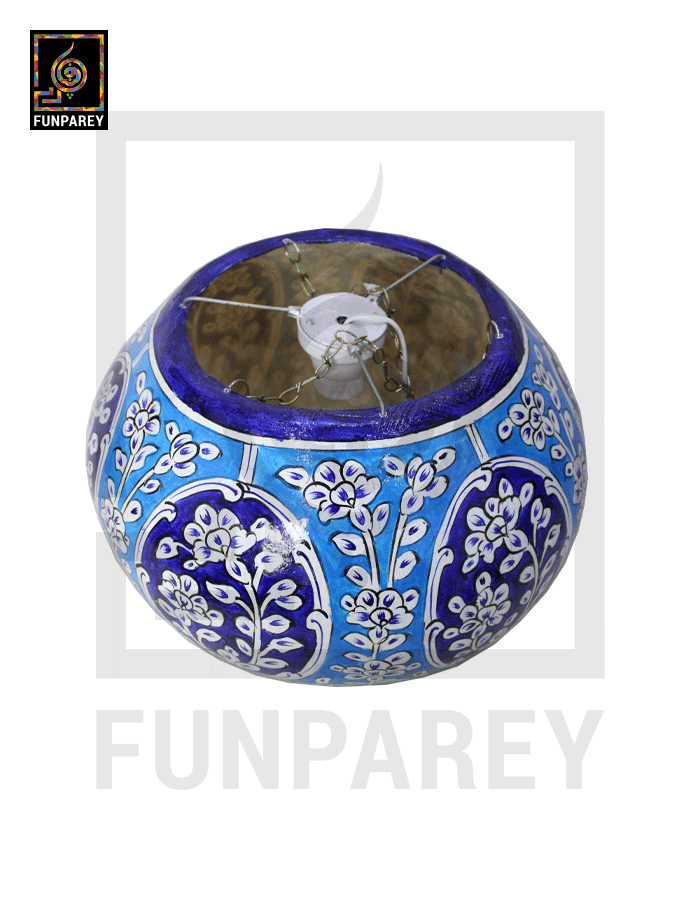 Camel Skin 13" Hanging Lamp "Azuric"