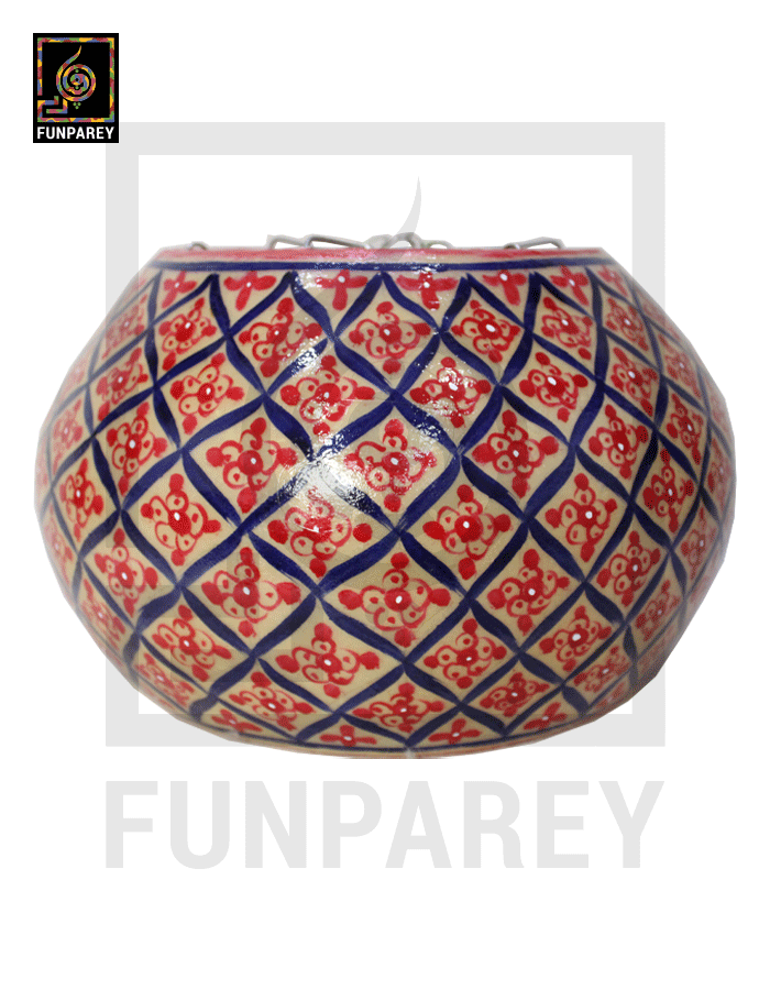 Camel Skin 13" Hanging Lamp "Coral"