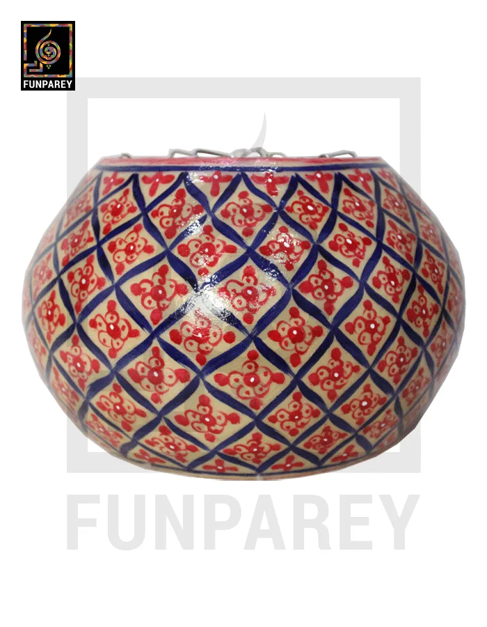 Camel Skin 13" Hanging Lamp "Coral"