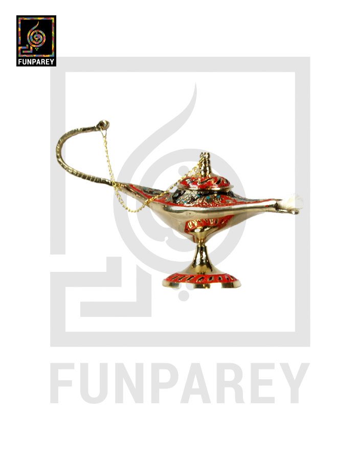 Brass Made Aladdin Lamp Multicolor