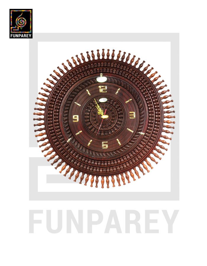 Handmade Wooden Wall Clock Round 24"