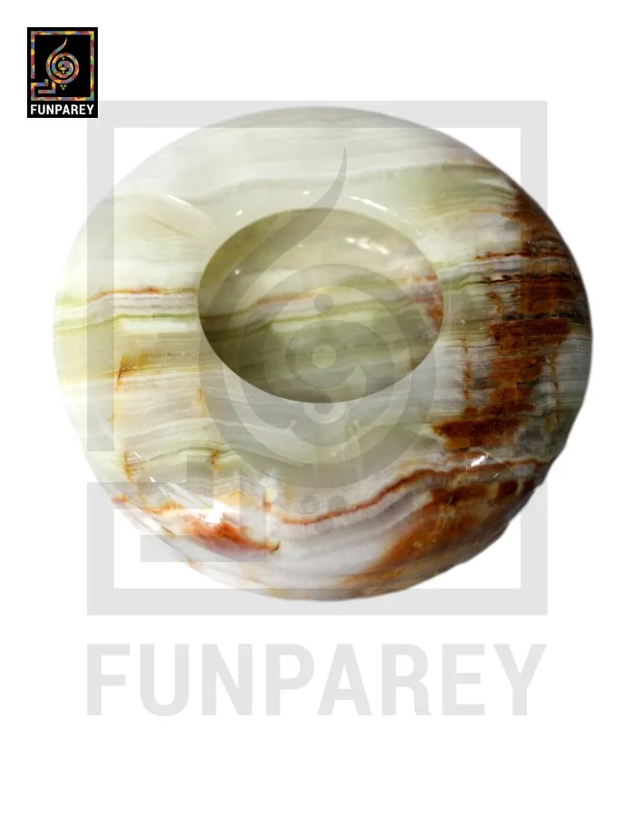 Premium Onyx Stone Ashtray 5"