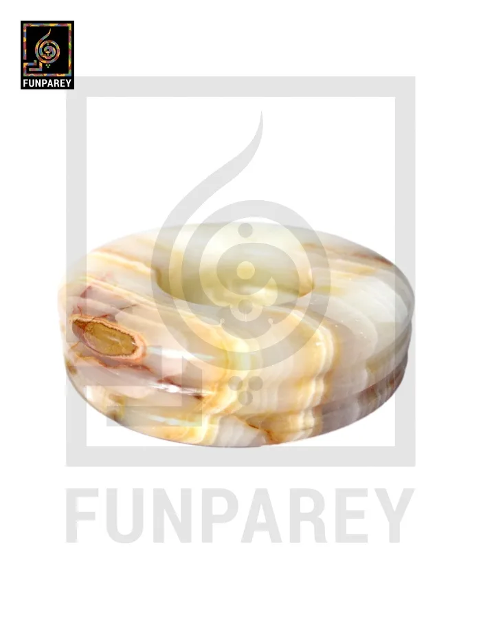 Premium Onyx Stone Ashtray 5"