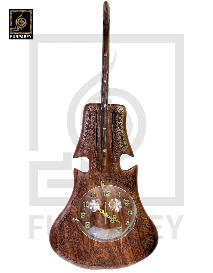 Handmade Premium Wooden Guitar Clock Large