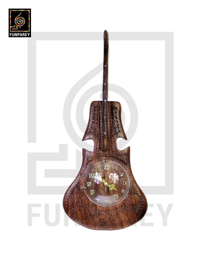 Handmade Premium Wooden Guitar Clock Large