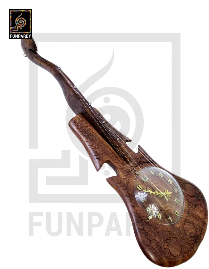 Handmade Premium Wooden Guitar Clock Large