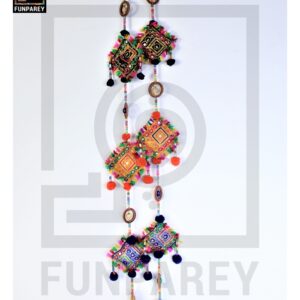 Handmade Antique Embroidered Square Door Chime (Pair)