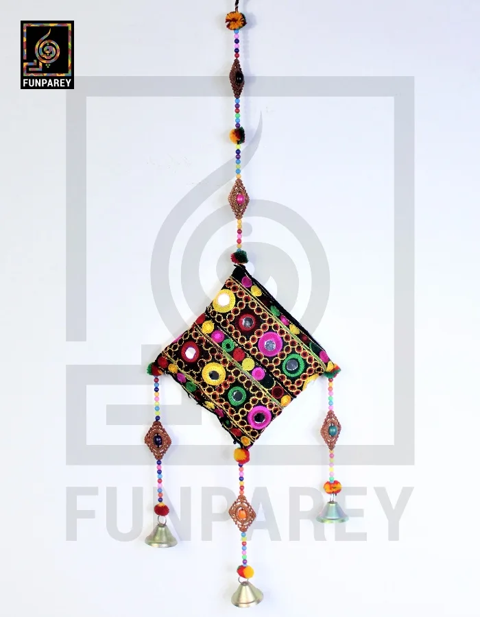 Handmade Antique Embroidered Cushion Door Chime Small (Single)