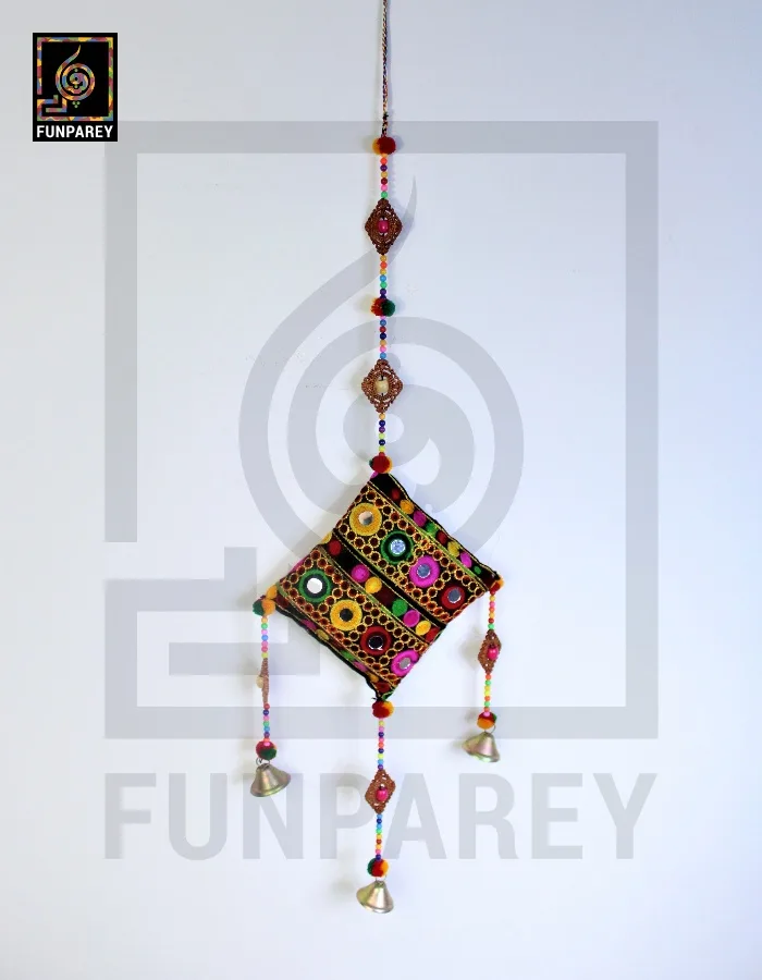 Handmade Antique Embroidered Cushion Door Chime Small (Single)