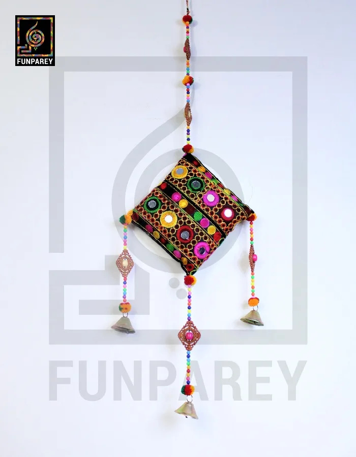 Handmade Antique Embroidered Cushion Door Chime Small (Single)