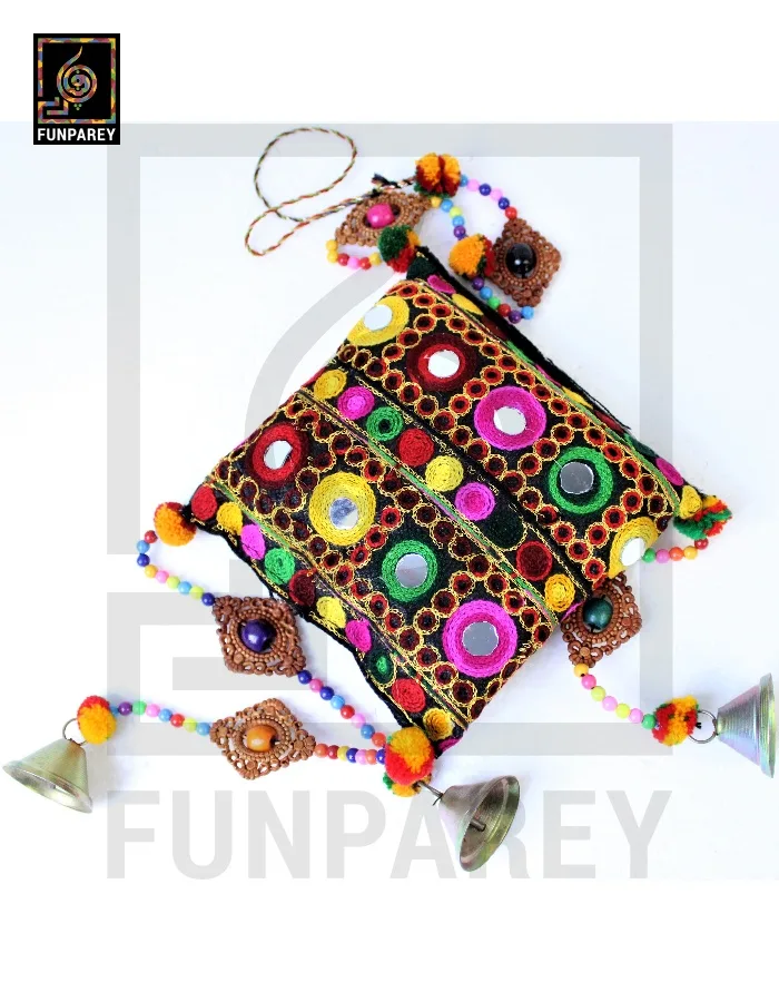 Handmade Antique Embroidered Cushion Door Chime Small (Single)