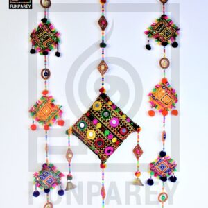 Handmade Antique Embroidered Cushion Door Chime Small Set (1 Small and 2 Square)