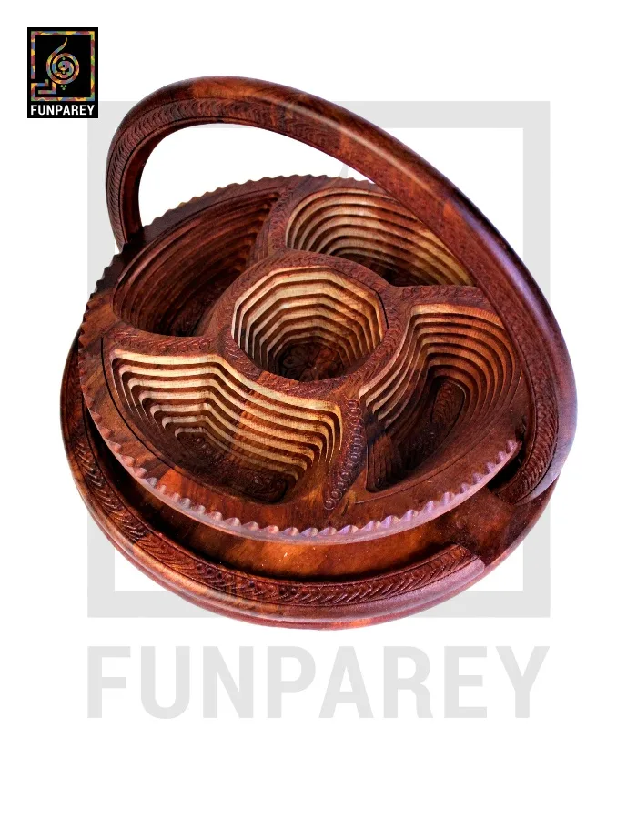 Handmade Wooden Premium Spring Tray 14"