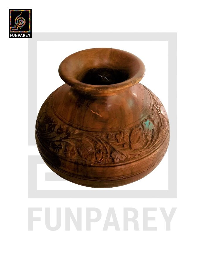 Hand Carved Premium Wooden Vessel Large 12" Single