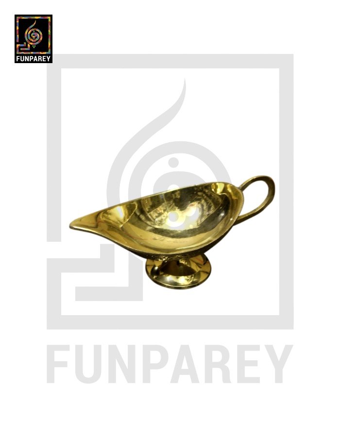 Hand Crafted Antique Brass Diya Large