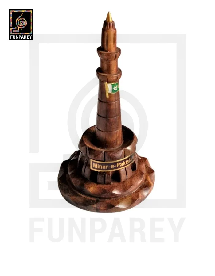 Handmade Wooden Premium Minar e Pakistan Model 9"