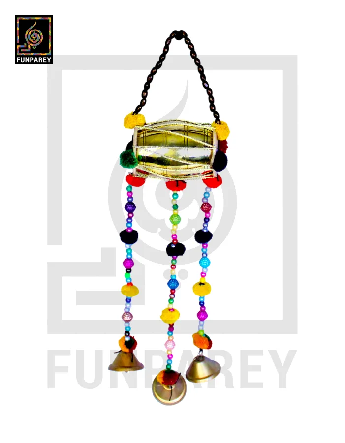 Classic Brass Dhol Chime Medium Wall Hanging
