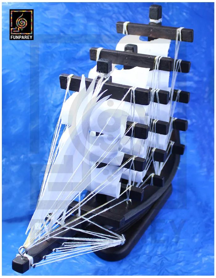 Handmade Wooden Sailing Ship Model (Medium) 18/13