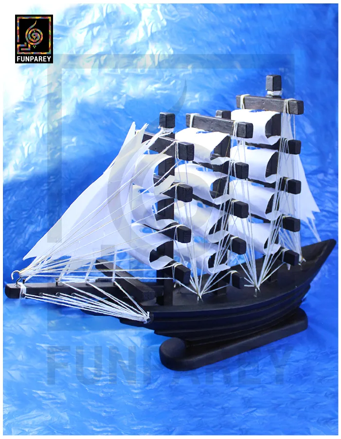 Handmade Wooden Sailing Ship Model (Medium) 18/13