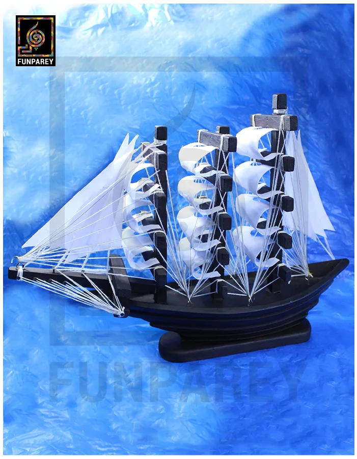 Handmade Wooden Sailing Ship Model (Medium) 18/13