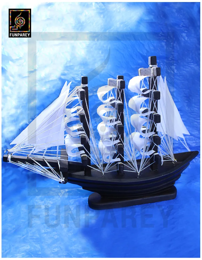Handmade Wooden Sailing Ship Model (Medium) 18/13