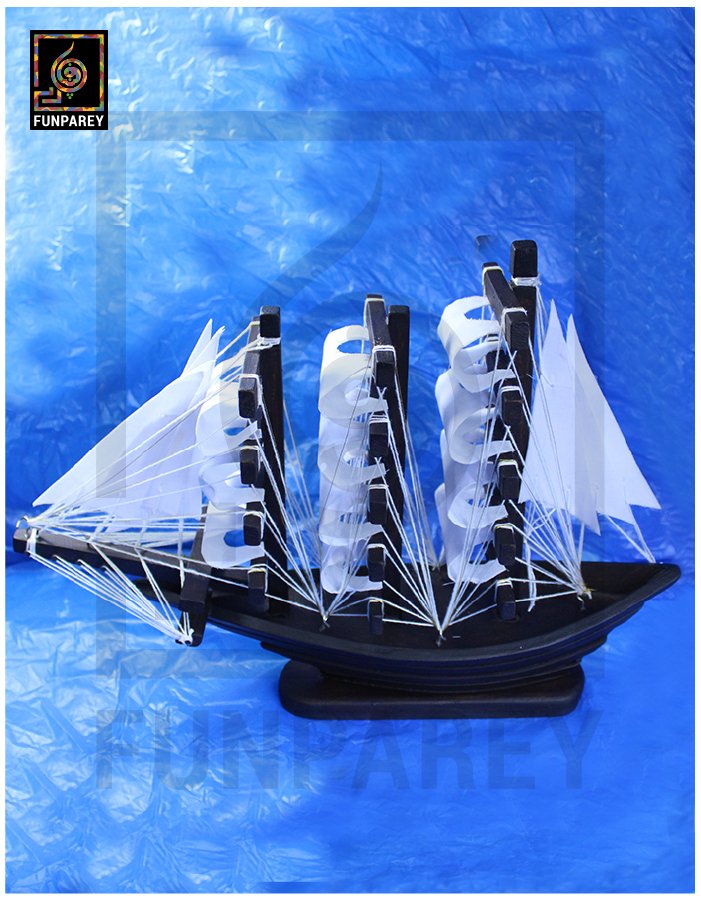 Handmade Wooden Sailing Ship Model (Medium) 18/13