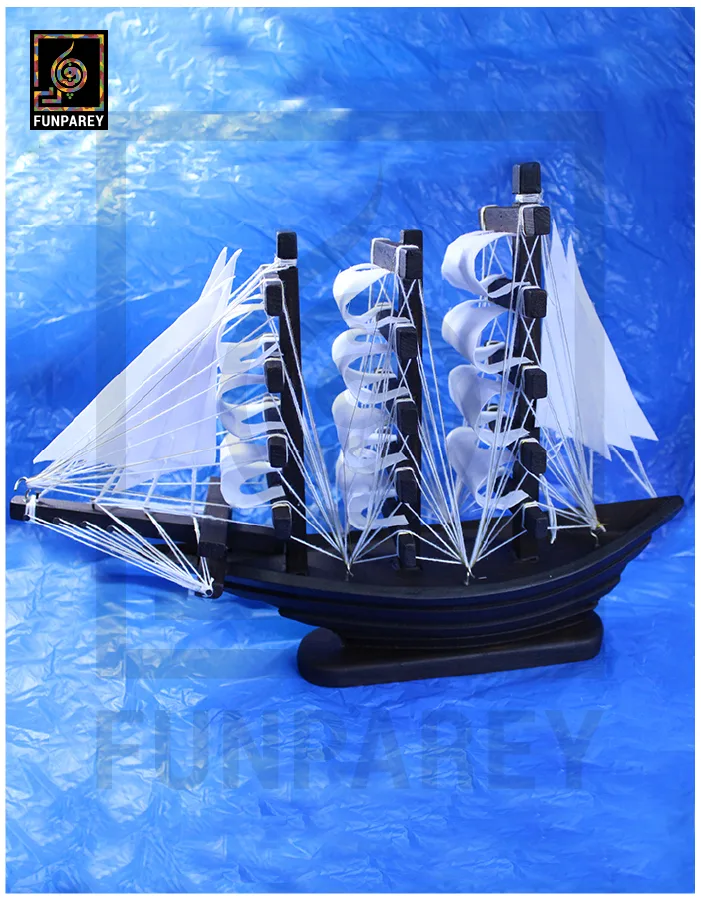 Handmade Wooden Sailing Ship Model (Medium) 18/13